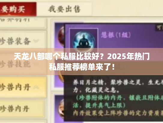 天龙八部哪个私服比较好?2025年热门私服推荐榜单来了! 天龙八部哪个私服比较好?2025年热门私服推荐榜单来了!