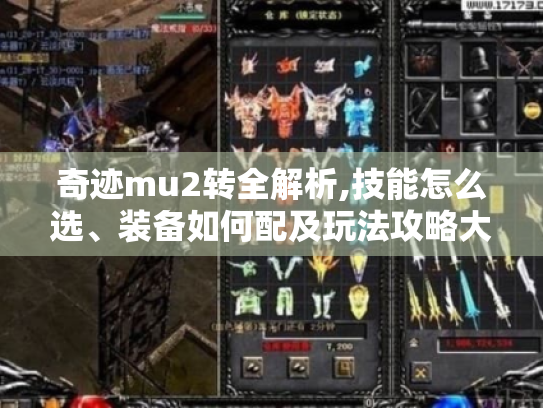 奇迹mu2转全解析,技能怎么选、装备如何配及玩法攻略大揭秘 奇迹mu2转全解析,技能怎么选、装备如何配及玩法攻略大揭秘