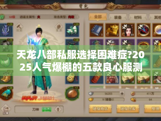 天龙八部私服选择困难症?2025人气爆棚的五款良心服测评 天龙八部私服选择困难症?2025人气爆棚的五款良心服测评