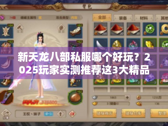 新天龙八部私服哪个好玩?2025玩家实测推荐这3大精品服! 新天龙八部私服哪个好玩?2025玩家实测推荐这3大精品服!