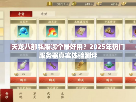 天龙八部私服哪个最好用?2025年热门服务器真实体验测评 天龙八部私服哪个最好用?2025年热门服务器真实体验测评