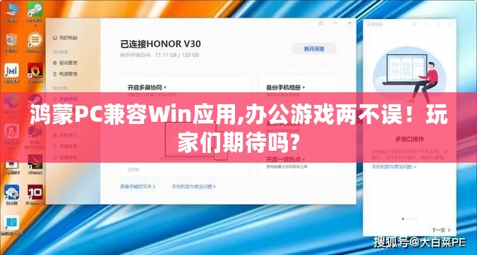 鸿蒙PC兼容Win应用,办公游戏两不误!玩家们期待吗? 鸿蒙PC兼容Win应用,办公游戏两不误!玩家们期待吗?