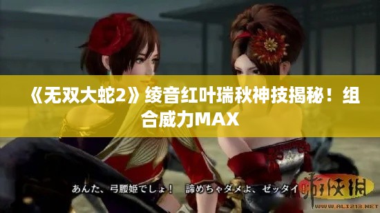 《无双大蛇2》绫音红叶瑞秋神技揭秘!组合威力MAX 《无双大蛇2》绫音红叶瑞秋神技揭秘!组合威力MAX
