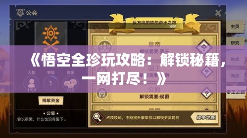 《悟空全珍玩攻略:解锁秘籍,一网打尽!》 《悟空全珍玩攻略:解锁秘籍,一网打尽!》