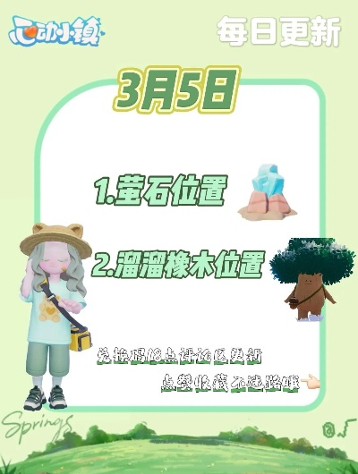 《心动小镇》独家揭秘:8月10日溜溜橡木与无暇萤石宝藏点! 《心动小镇》独家揭秘:8月10日溜溜橡木与无暇萤石宝藏点!