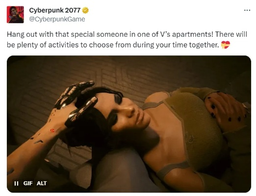 《赛博朋克2077》开放恋爱选择：不止异性恋，探索多元爱恋