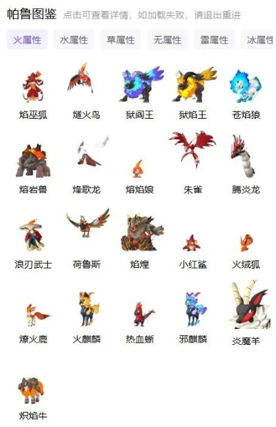 《幻兽帕鲁》图鉴攻略：一图掌握所有幻兽！