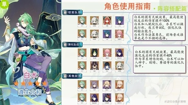 《原神3.6白术攻略:技能命座详解+最佳配队&装备推荐》 《原神3.6白术攻略:技能命座详解+最佳配队&装备推荐》