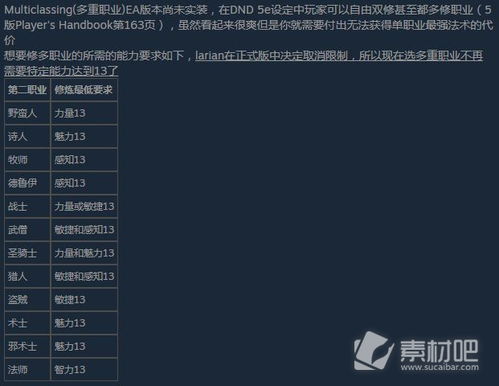 博德之门3职业攻略:深度解析与流派最佳选择 博德之门3职业攻略:深度解析与流派最佳选择