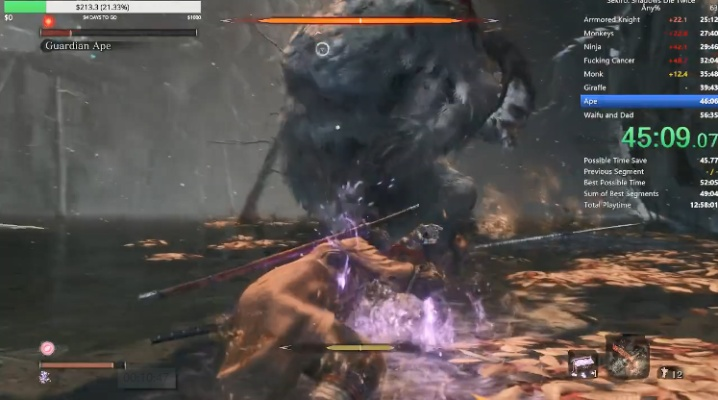 《只狼》修罗结局50分52秒速通!大神操作,速来观摩! 《只狼》修罗结局50分52秒速通!大神操作,速来观摩!